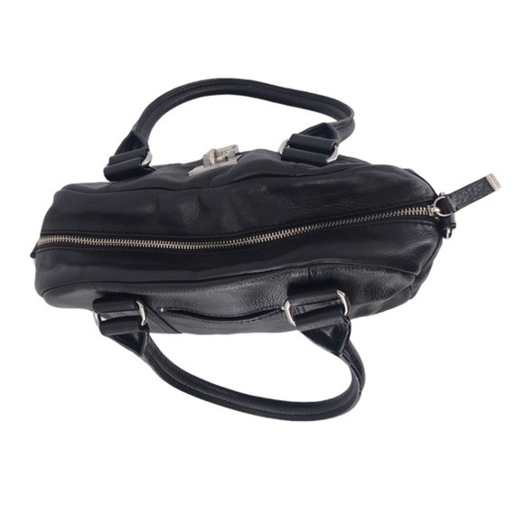 Calvin Klein Black Soft Pebbled Leather Satchel with detachable shoulder strap - Picture 6 of 13